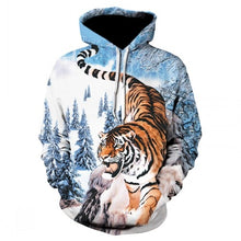 Load image into Gallery viewer, Men's new animal-print hoodie