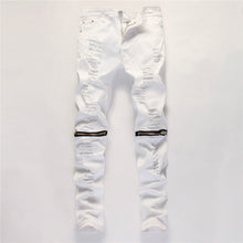 Load image into Gallery viewer, autumn men Casual , Man black red white jeans trousers