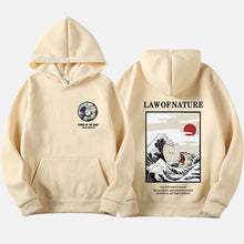 Load image into Gallery viewer, Autumn Japanese Print Men's Hoodies Hooded Streetwear Funny Cat Wave Velvet Hoody Men 2019 Winter Casual Unisex Black Sweatshirt