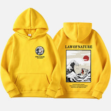 Load image into Gallery viewer, Autumn Japanese Print Men's Hoodies Hooded Streetwear Funny Cat Wave Velvet Hoody Men 2019 Winter Casual Unisex Black Sweatshirt