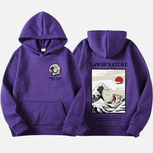 Load image into Gallery viewer, Autumn Japanese Print Men's Hoodies Hooded Streetwear Funny Cat Wave Velvet Hoody Men 2019 Winter Casual Unisex Black Sweatshirt