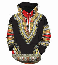Load image into Gallery viewer, Black 3D Hoodies Sweatshirts Men Women African Dashiki Print Hooded Sweatshirt Men Hip Hop Streetwear Hoodie Tracksuit Male 5XL