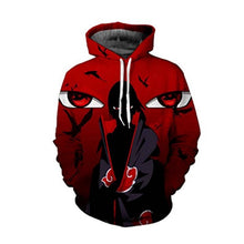 Load image into Gallery viewer, Best-selling anime Naruto 3D men and women hoodies sweatshirt fashion Sasuke spring / autumn Kakashi 3D casual Harajuku pullover