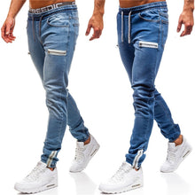 Load image into Gallery viewer, 3 Styles Men Stretchy Skinny Biker Slim Fit Denim Men Multi-pocket zipper pencil Pants men casual jeans fashion Casual Trousers
