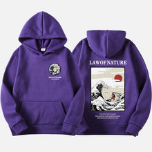 Load image into Gallery viewer, Autumn Japanese Print Men's Hoodies Hooded Streetwear Funny Cat Wave Velvet Hoody Men 2019 Winter Casual Unisex Black Sweatshirt
