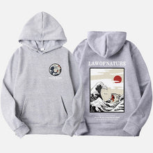 Load image into Gallery viewer, Autumn Japanese Print Men's Hoodies Hooded Streetwear Funny Cat Wave Velvet Hoody Men 2019 Winter Casual Unisex Black Sweatshirt
