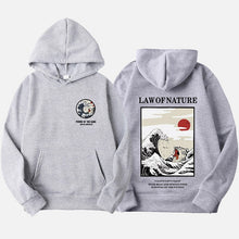 Load image into Gallery viewer, Autumn Japanese Print Men's Hoodies Hooded Streetwear Funny Cat Wave Velvet Hoody Men 2019 Winter Casual Unisex Black Sweatshirt
