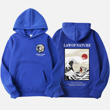 Load image into Gallery viewer, Autumn Japanese Print Men's Hoodies Hooded Streetwear Funny Cat Wave Velvet Hoody Men 2019 Winter Casual Unisex Black Sweatshirt
