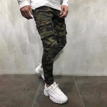Load image into Gallery viewer, 2019 New Men's Pants Army Green Camouflage Slim Long Pants Patchwork Casual Jeans Men Streetwear Clothes
