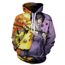 Load image into Gallery viewer, Best-selling anime Naruto 3D men and women hoodies sweatshirt fashion Sasuke spring / autumn Kakashi 3D casual Harajuku pullover

