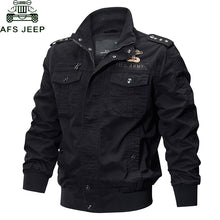 Load image into Gallery viewer, AFS JEEP Military Jacket Men Spring Autumn Cotton Male Casual Air Force Flight Jackets hombre Plus Size M-6XL Bomber Jacket Men
